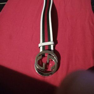 Gucci belt GG buckle silver